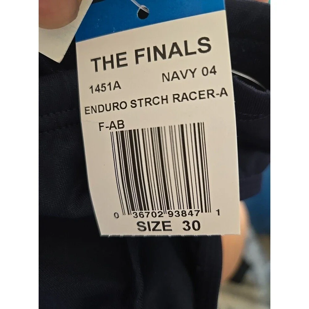 TYR The Finals Enduro Stretch Solid Navy Splice Racer Briefs, Men Boy SZ 30 NEW